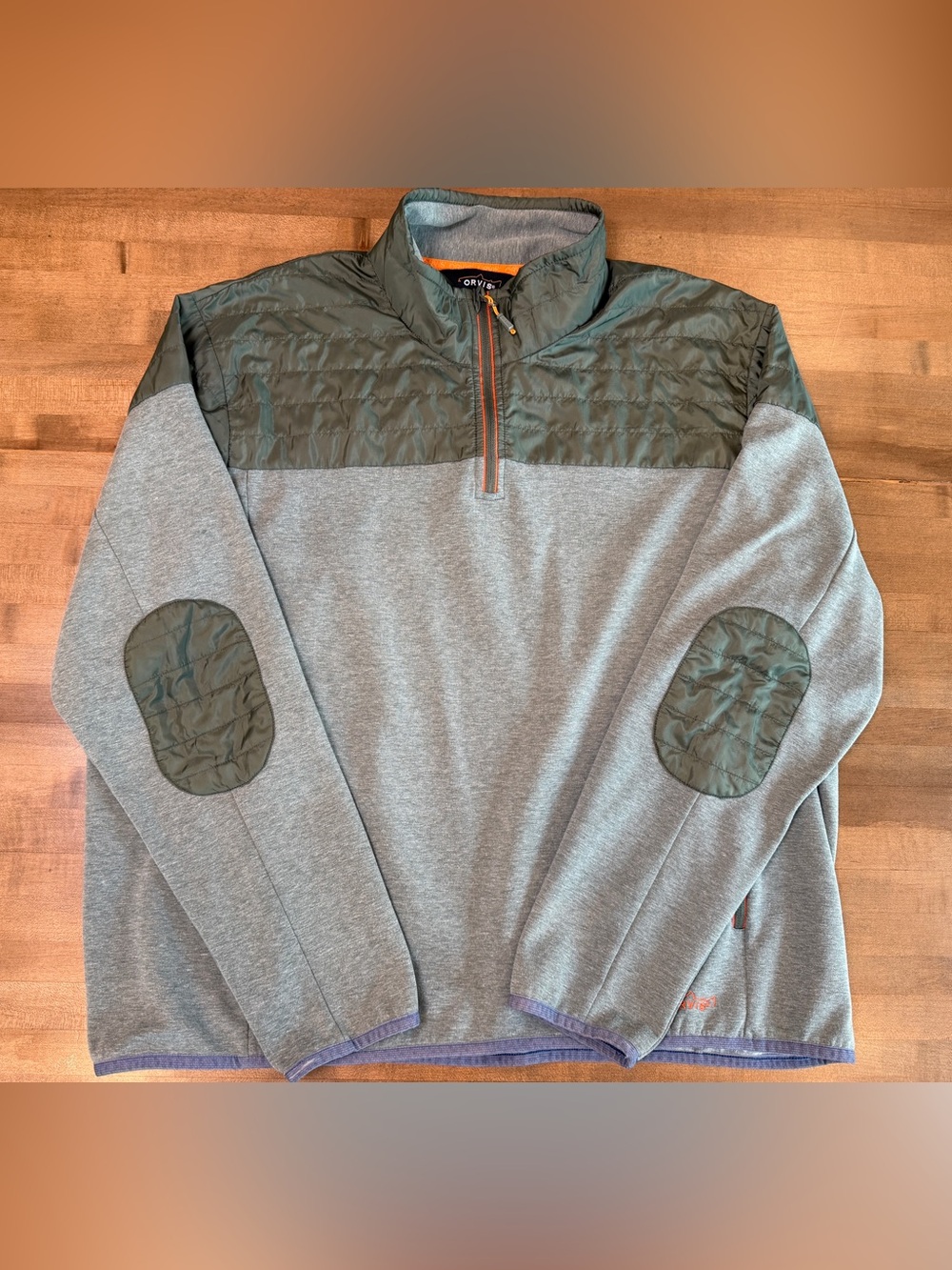 🧡 Orvis Quilted Hybrid Quarter-Zip Pullover 🧡